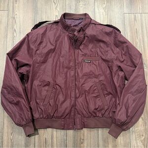 Vintage Members Only Burgundy Bomber Jacket Men’s 46 Boxy Cropped USA
